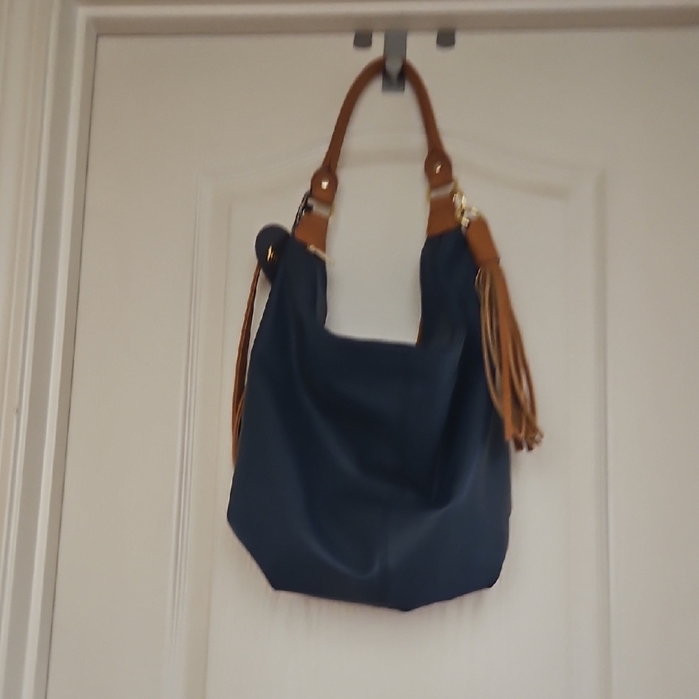 Imoshion Blue and Brown Hobo Bag - Picture 5 of 10